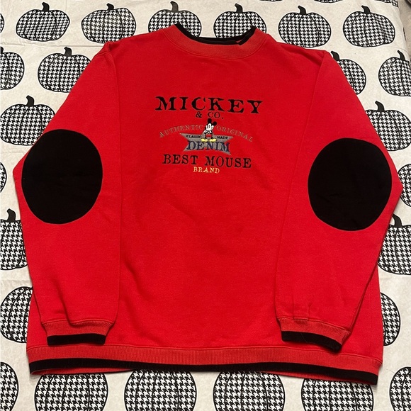 Vintage 90’s Disney Mickey & Co. Red Crewneck Sweatshirt - Picture 1 of 6